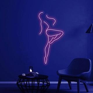 Neon Decorativo Morado Cuerpo de Mujer. Neon centro estético españa.